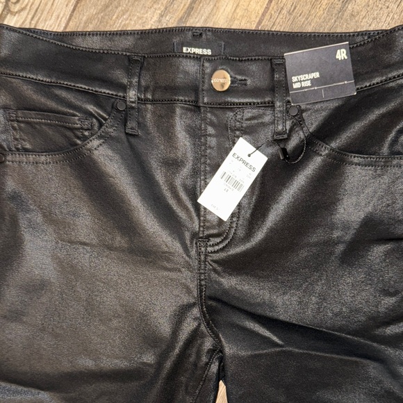 Express Black Skyscraper Mid Rise Flare Women's Jeans - Picture 2 of 2